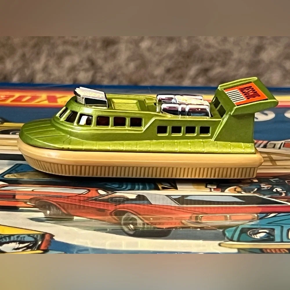 Vintage Matchbox Superfast 1972 No. 72 Hovercraft Green Lesney England Rescue